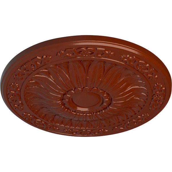 Lunel Ceiling Medallion (Fits Canopies Up To 3 3/4), Hand-Painted Firebrick, 20 1/4OD X 1 1/2P